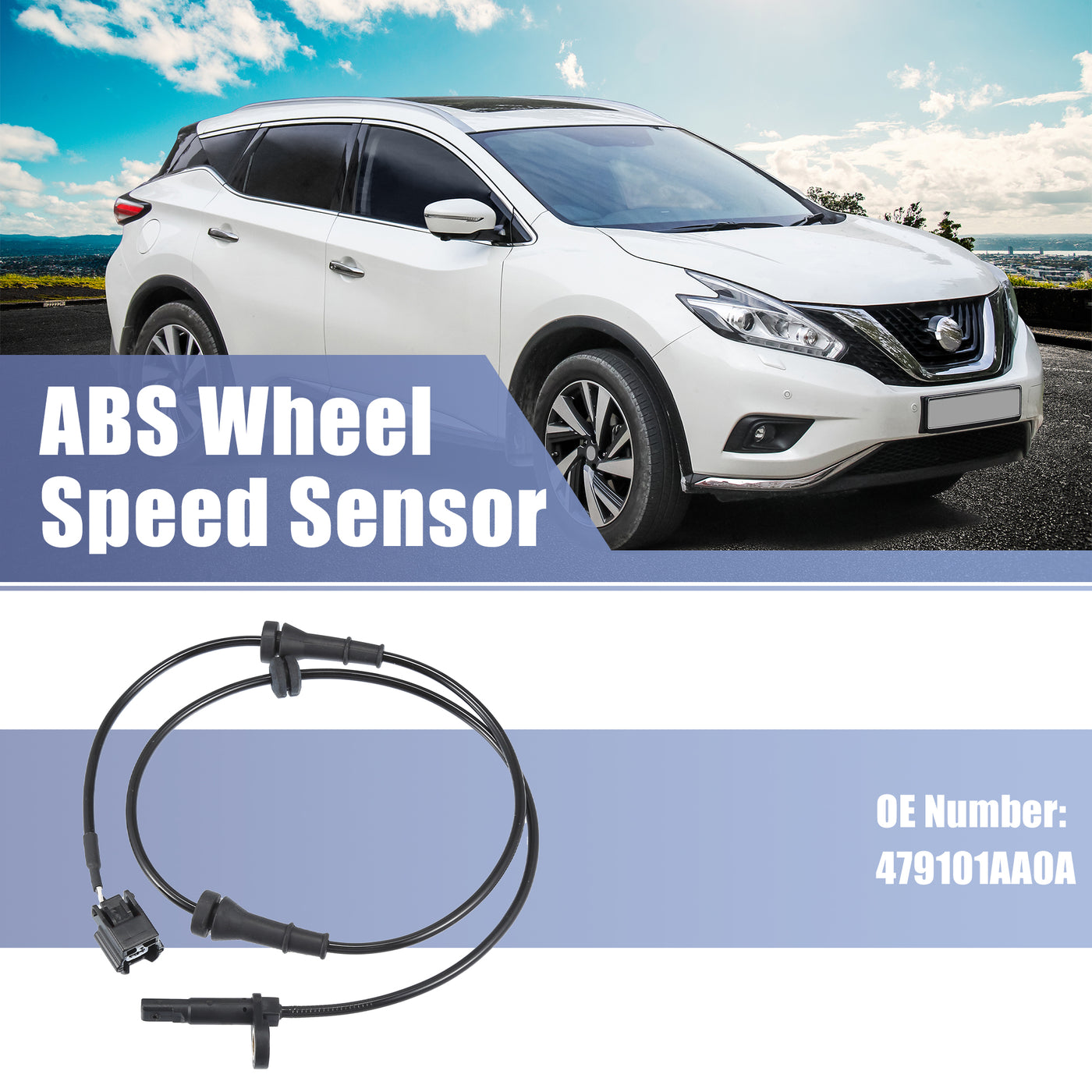 uxcell Uxcell Vorne Links Recht Auto ABS Raddrehzahl Sensor No.479101AA0A für Nissan