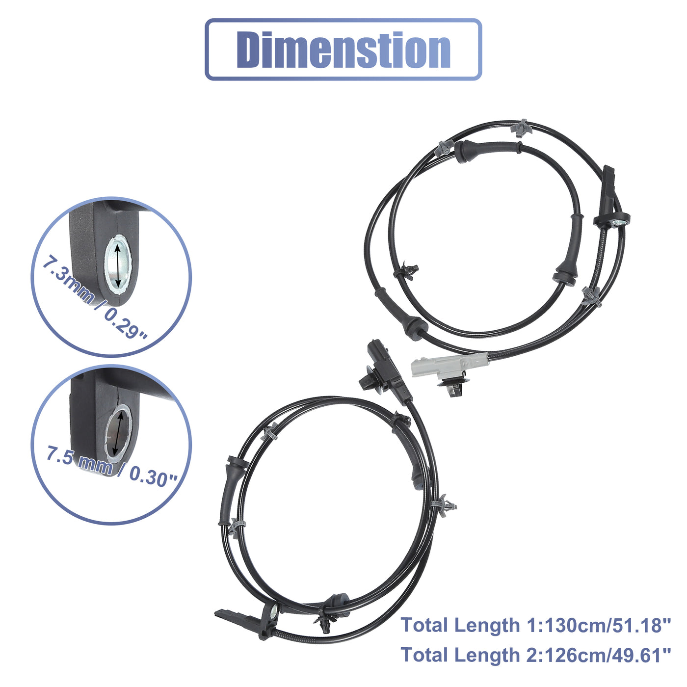 uxcell Uxcell Rear Left Right Car ABS Sensor Wheel Speed Sensor No.47900ZX70A Fit for Nissan Maxima 3.5L 2010-2014