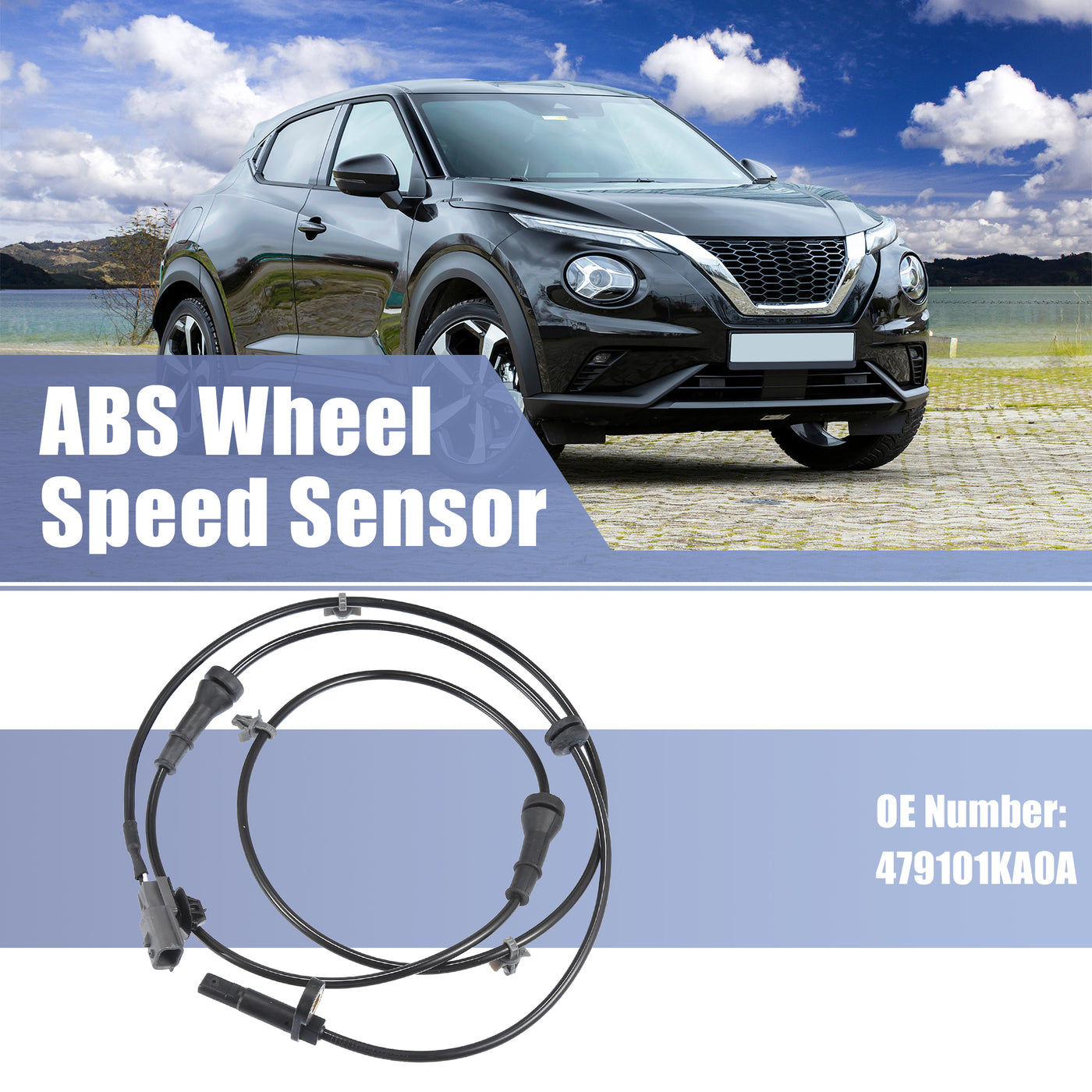 uxcell Uxcell Vorne Links Rechts ABS Raddrehzahl Sensor Nr.479101KA0A passend für Nissan