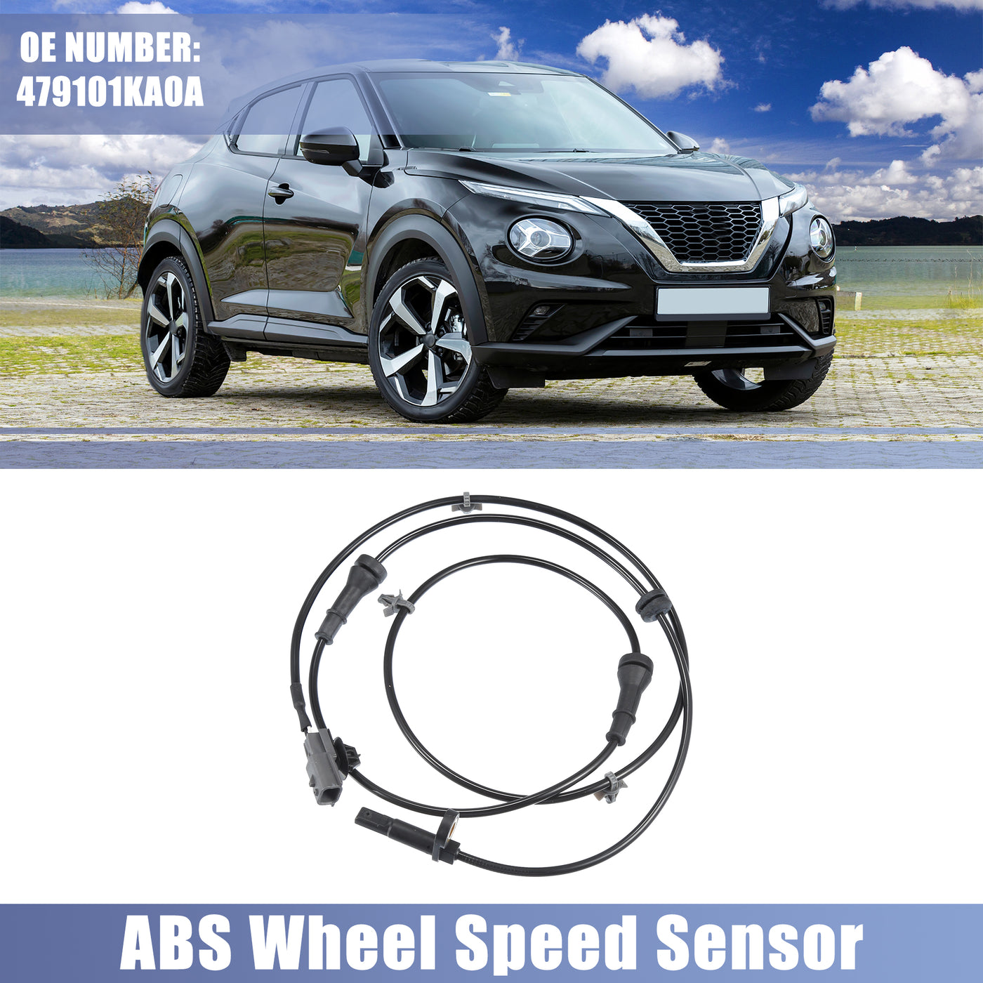 uxcell Uxcell Vorne Links Rechts ABS Raddrehzahl Sensor Nr.479101KA0A passend für Nissan