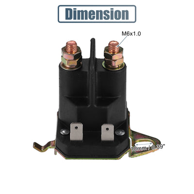 Harfington Uxcell Starter Solenoid Switch Relay Intermittent Duty 12 Volt DC Contactor Solenoid Control Relay Switch 4 Terminals for Craftman