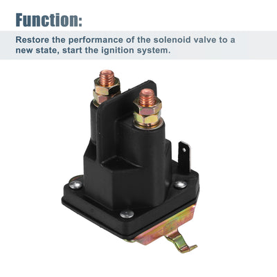 Harfington Uxcell Starter Solenoid Switch Relay Intermittent Duty 12 Volt DC Contactor Solenoid Control Relay Switch 4 Terminals for Craftman