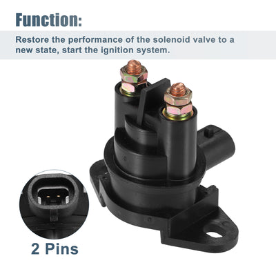 Harfington Uxcell Starter Solenoid Switch Relay Intermittent Duty 12 Volt DC Contactor Solenoid Control Relay Switch 2 Pins