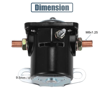 Harfington Uxcell Universal Card Car Starter Solenoid Switch Relay Intermittent Duty 6 Volt DC Contactor Solenoid Control Relay Switch 3 Terminals
