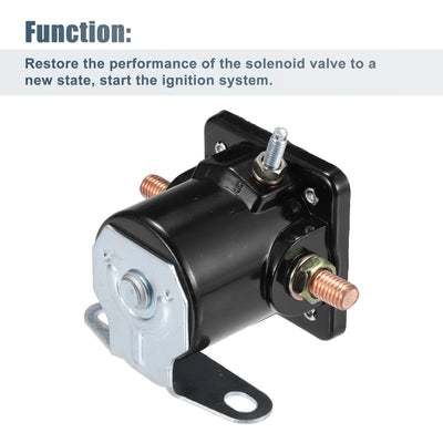 Harfington Uxcell Universal Card Car Starter Solenoid Switch Relay Intermittent Duty 6 Volt DC Contactor Solenoid Control Relay Switch 3 Terminals
