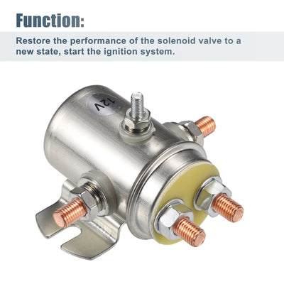 Harfington Uxcell Winch Crane Solenoid Relay Switch for Various Winch Motors Golf Cart Marine Autocrane 12V