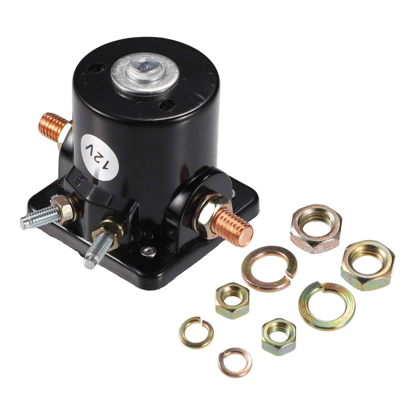 uxcell Uxcell 12 V Starter Solenoid 4 Terminals for OMC Outboard Engines E40ECRM E40ELCRM E40RCRM