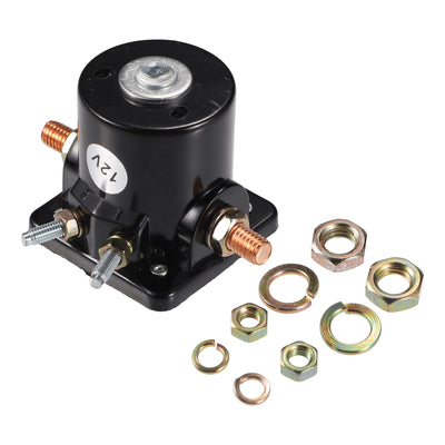 Harfington Uxcell 12 V Starter Solenoid 4 Terminals for OMC Outboard Engines E40ECRM E40ELCRM E40RCRM