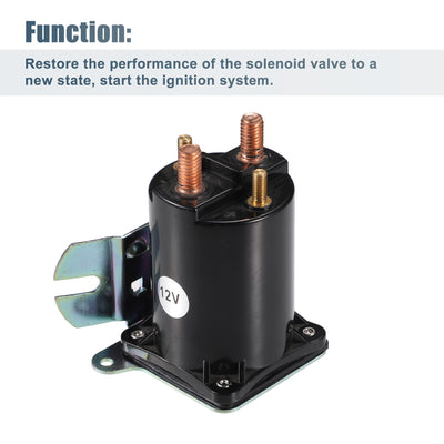 Harfington Uxcell Starter Solenoid Switch Relay 12V 200A 4 Terminals Solenoid for Prestolite SBJ6255