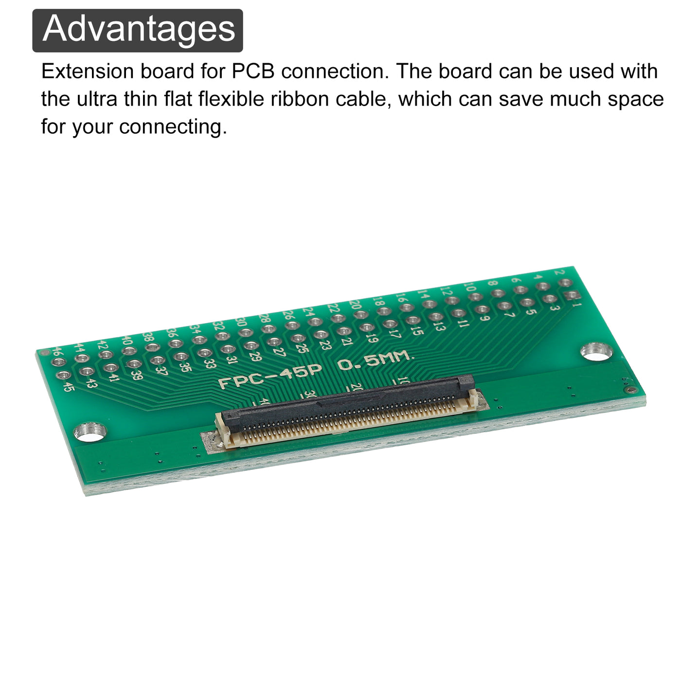 Harfington FPC FFC PCB Converter Board 45P 0.5mm on Socket Side, Back 1.0mm, to DIP 2.54mm for LCD 3D Printer Camera DVD TV Laptop Pack of 4