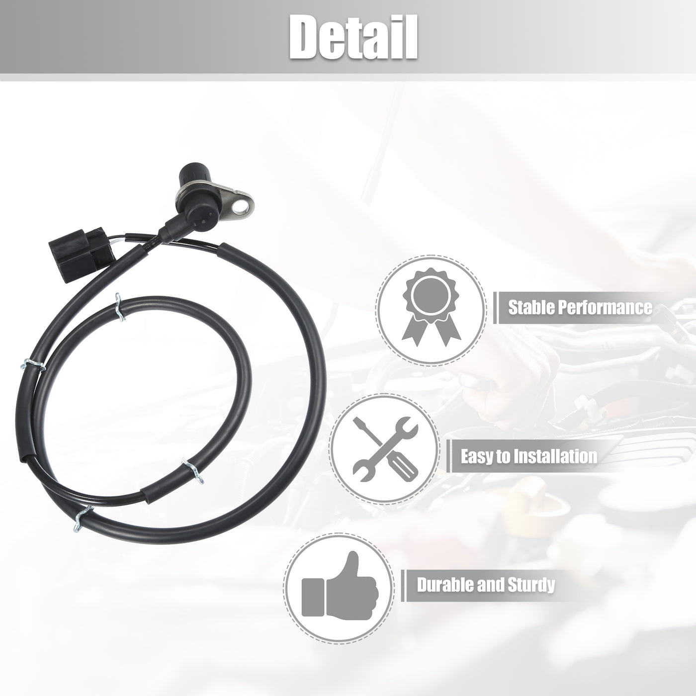 uxcell Uxcell 1 Pcs Front Right ABS Speed Sensor for MITSUBISHI PAJERO III for PAJERO III for MITSUBISHI PAJERO IV No.MR407269/MR569412/4670A190