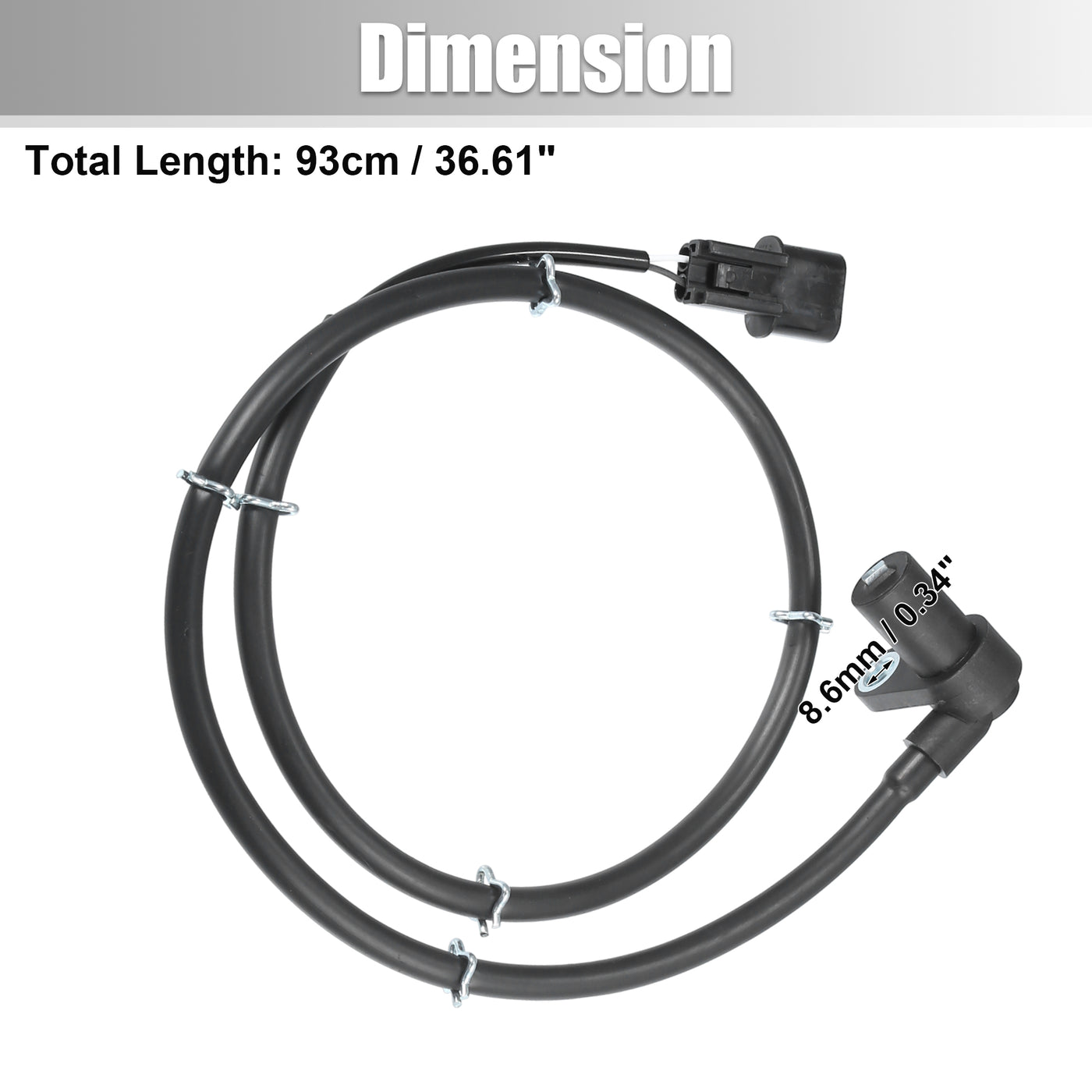 uxcell Uxcell 1 Pcs Front Right ABS Speed Sensor for Mitsubishi Montero 1997-2000 No.MR334712/MR307045