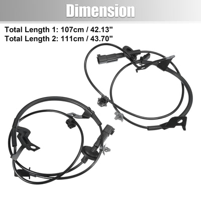 Harfington Uxcell 1 Pair Rear Left Right ABS Speed Sensor for MITSUBISHI ASX OUTLANDER III 2012 No.4670A573/4670A573