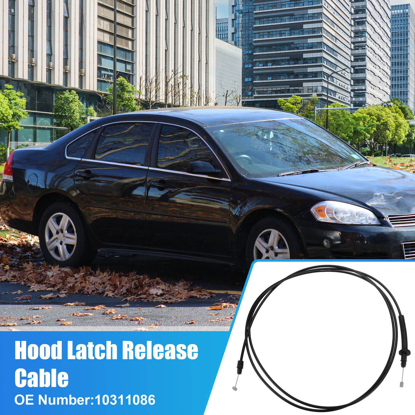 uxcell Uxcell Hood Latch Release Cable for Chevrolet Impala 2006-2013 for Buick LaCrosse 2005-2009 Hood Lock Cable Replace No.10311086