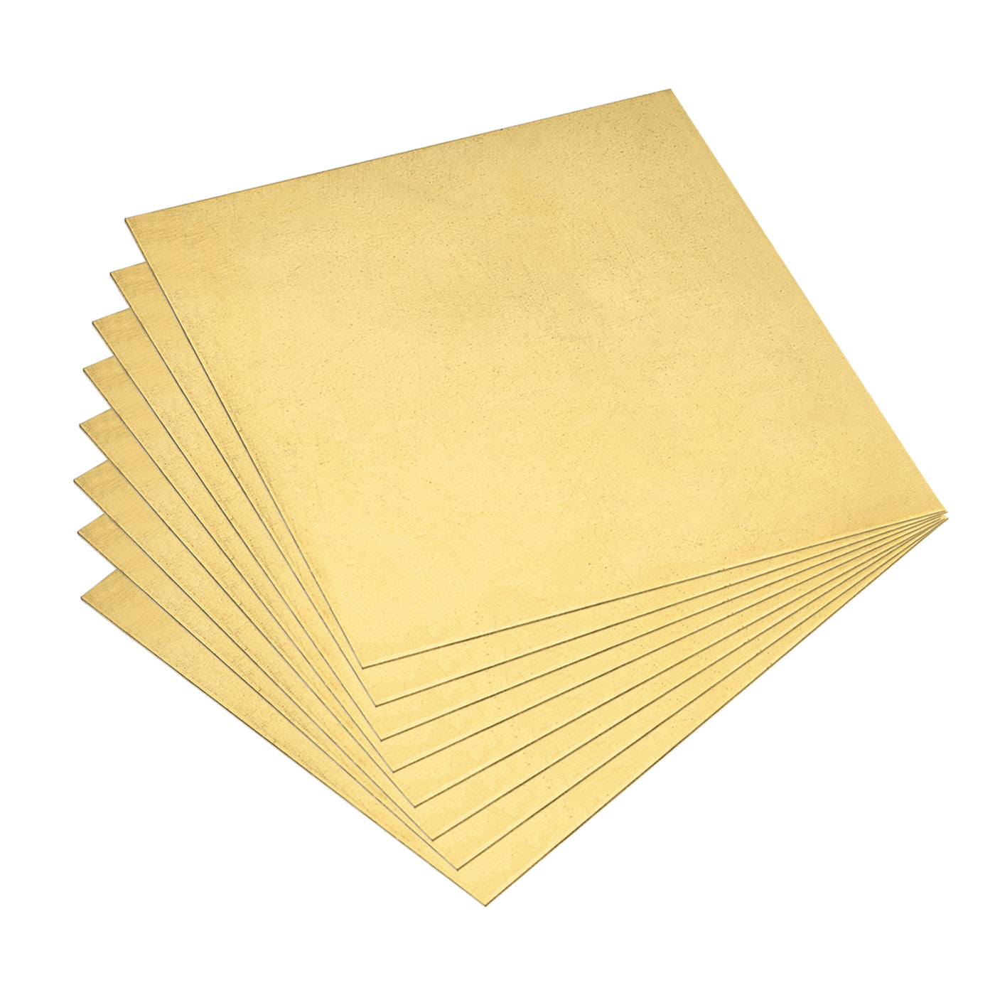 uxcell Uxcell Brass Sheet, 8 x H62 Metal Sheets Plates 2" Length x 2" Width x 0.02" Thickness