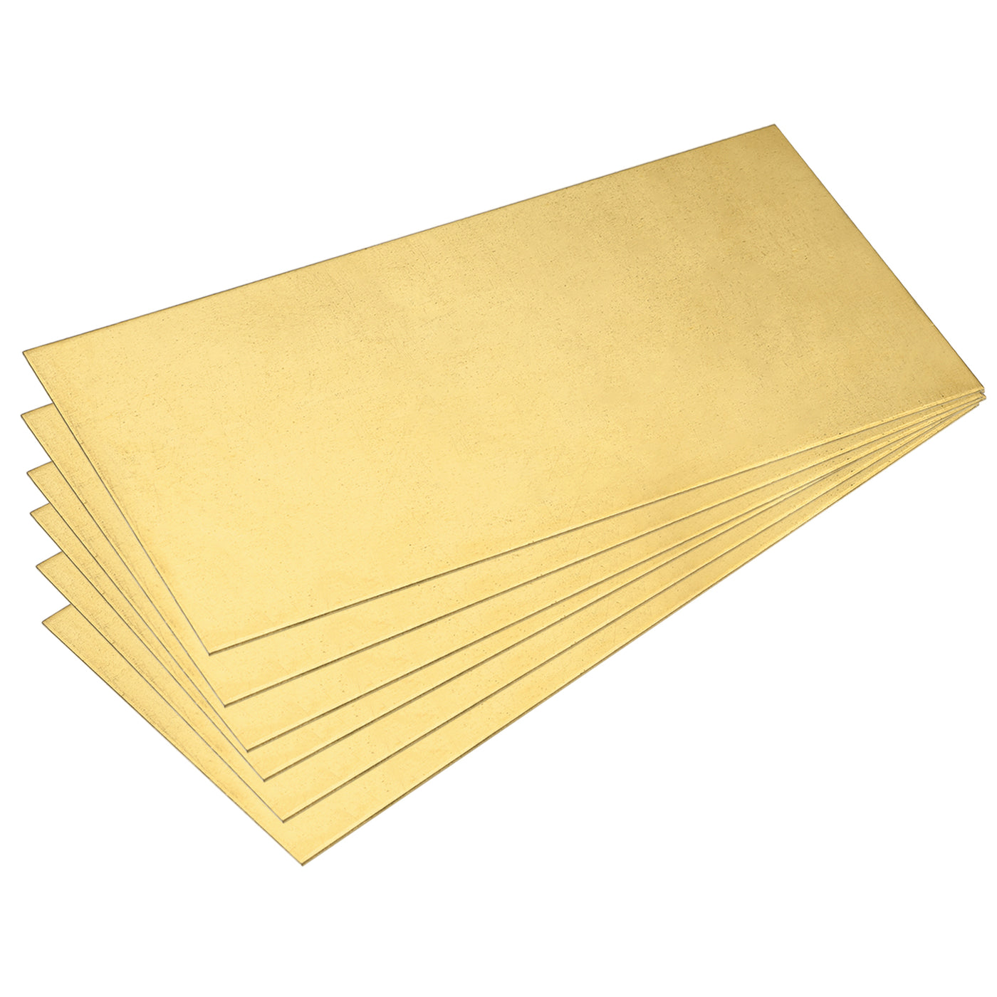 uxcell Uxcell Brass Sheet, 6 x H62 Metal Sheets Plates 4" Length x 2" Width x 0.02" Thickness