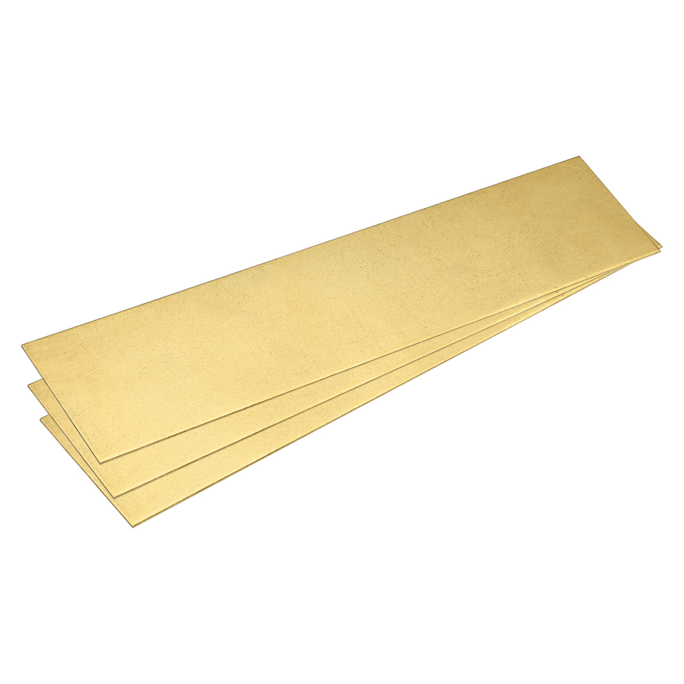 uxcell Uxcell Brass Sheet, 3 x H62 Metal Sheets Plates 8" Length x 2" Width x 0.02" Thickness