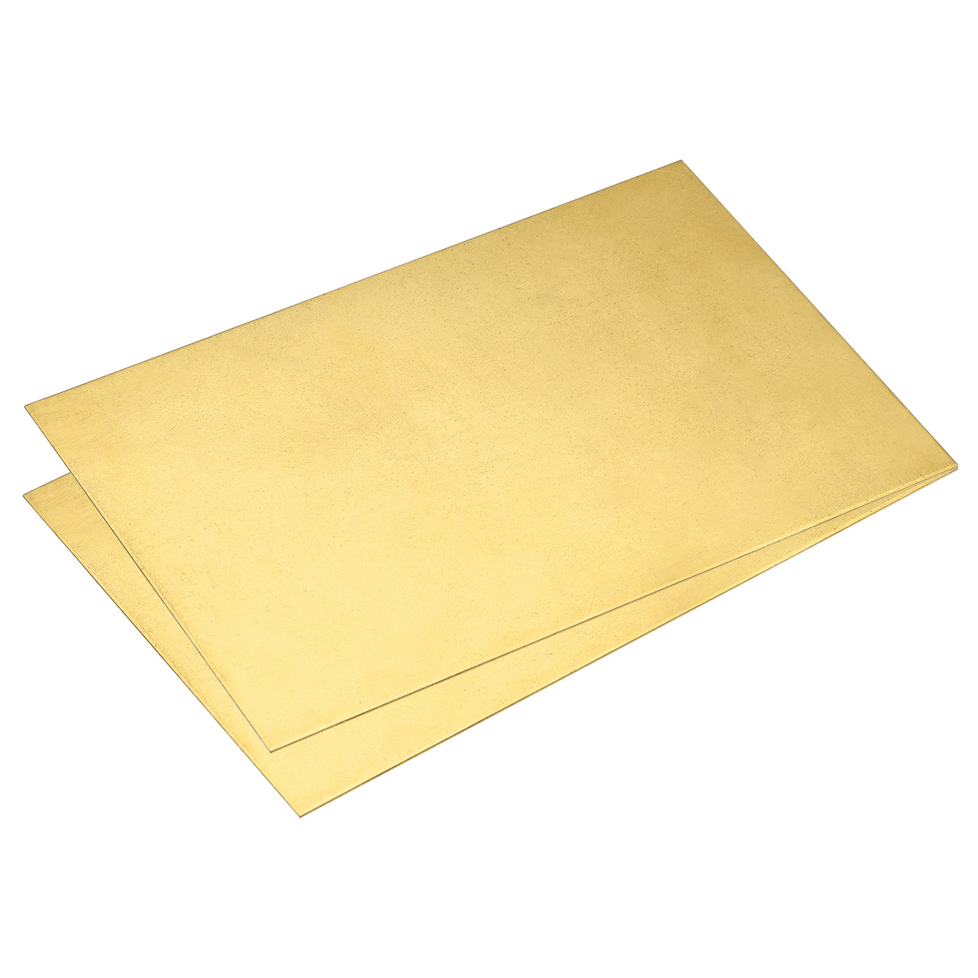 uxcell Uxcell Brass Sheet, 2 x H62 Metal Sheets Plates 6" Length x 4" Width x 0.02" Thickness