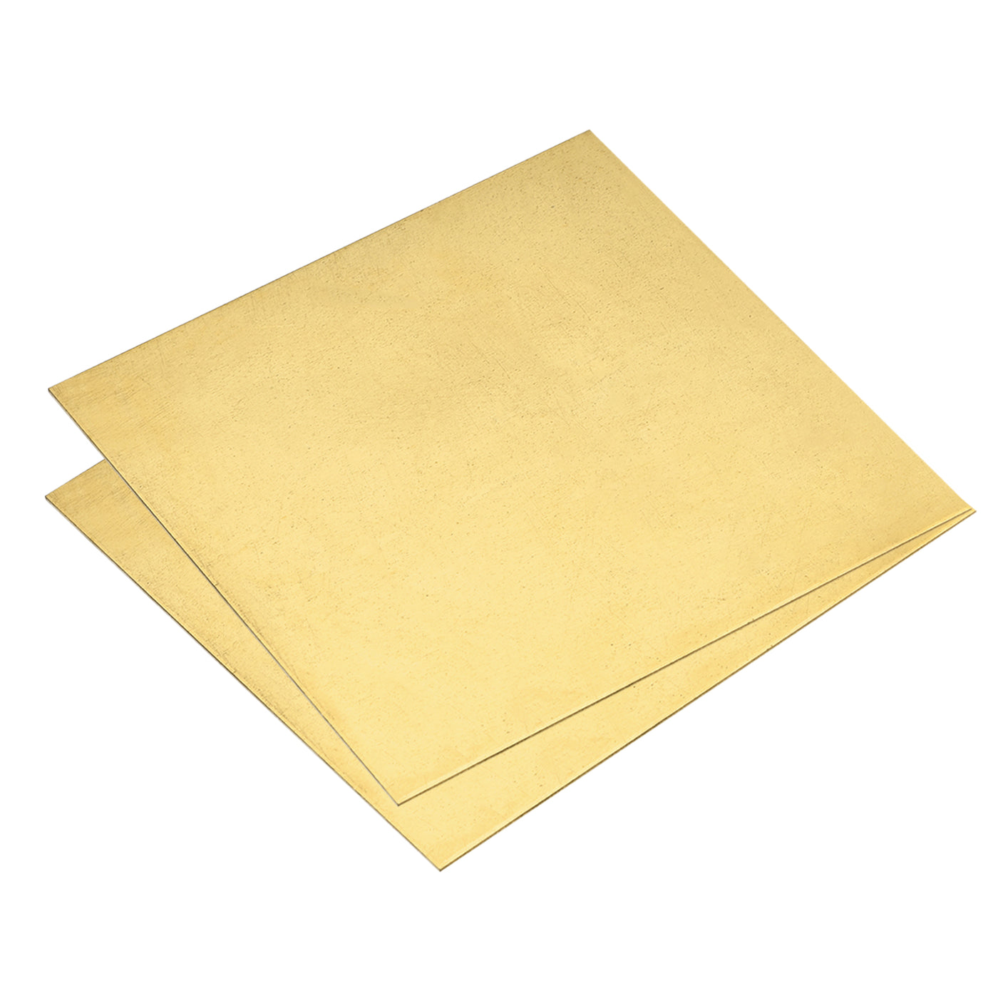 uxcell Uxcell Brass Sheet, 2 x H62 Metal Sheets Plates 4" Length x 4" Width x 0.024" Thickness