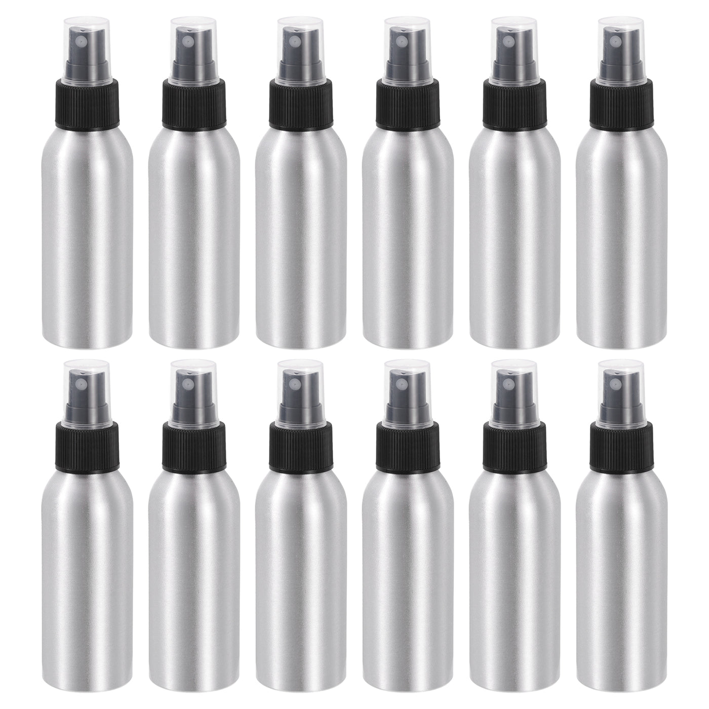 uxcell Uxcell 12pcs 100ml/3oz Aluminium Spray Bottle with Black Fine Mist Sprayer