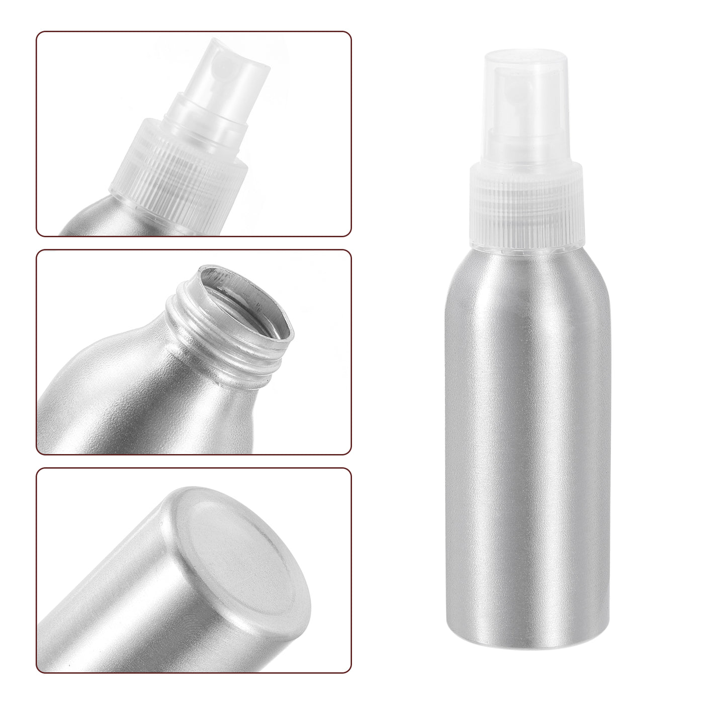 uxcell Uxcell 12pcs 100ml/3oz Aluminium Spray Bottle with Clear Fine Mist Sprayer