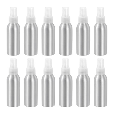 Harfington Uxcell 12pcs 100ml/3oz Aluminium Spray Bottle with Clear Fine Mist Sprayer