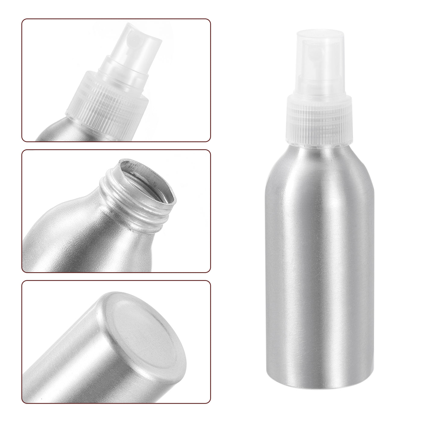 uxcell Uxcell 12pcs 120ml/4oz Aluminium Spray Bottle with Clear Fine Mist Sprayer