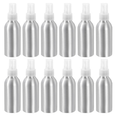 Harfington Uxcell 12pcs 120ml/4oz Aluminium Spray Bottle with Clear Fine Mist Sprayer