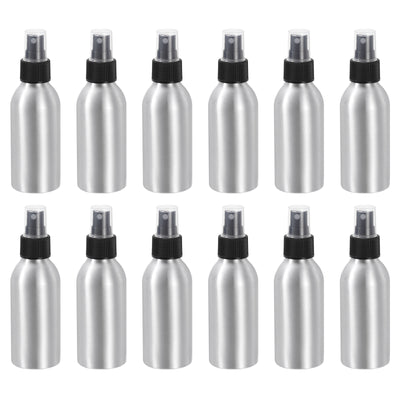 Harfington Uxcell 18pcs 120ml/4oz Aluminium Spray Bottle with Black Fine Mist Sprayer