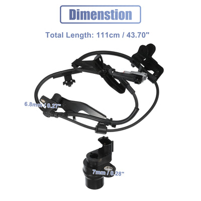 Harfington Uxcell 1 Set Front Rear Left Right ABS Raddrehzahlsensor für Toyota Tundra&#10;