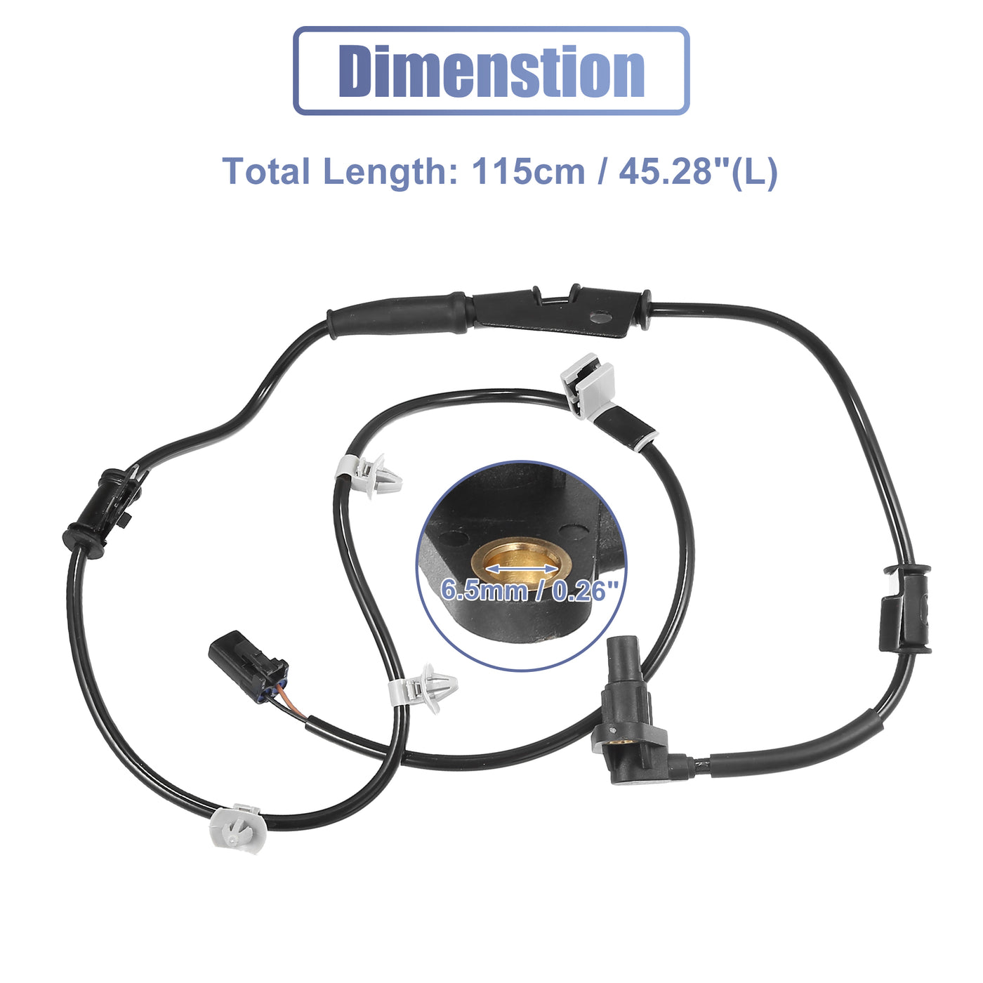 uxcell Uxcell Front Right ABS Wheel Speed Sensor No.95670-2C800 for Hyundai Tiburon 2005-2008