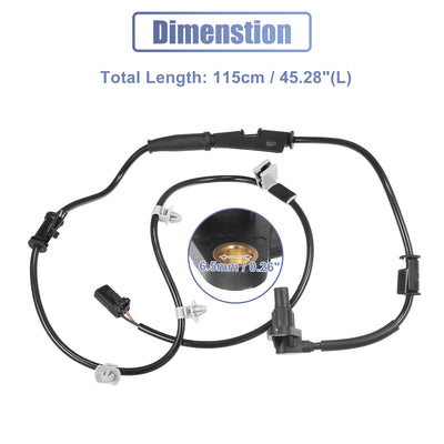 Harfington Uxcell Front Right ABS Wheel Speed Sensor No.95670-2C800 for Hyundai Tiburon 2005-2008