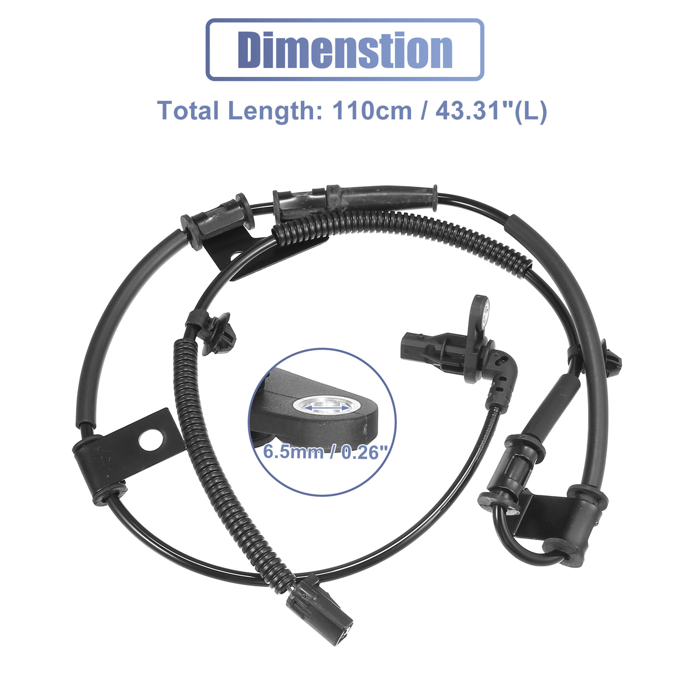 uxcell Uxcell Front Left ABS Wheel Speed Sensor No.95670-2E300 for Hyundai Tucson 2005-2009