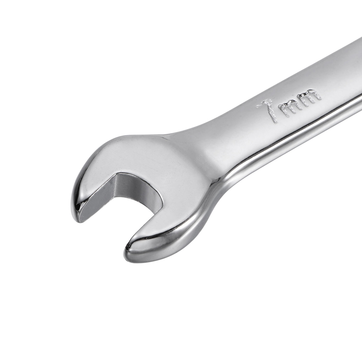 uxcell Uxcell Metric 7mm 12-Point Box Open End Combination Wrench Chrome Finish, Cr-V