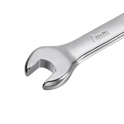 Harfington Uxcell Metric 7mm 12-Point Box Open End Combination Wrench Chrome Finish, Cr-V