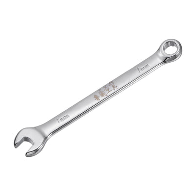 Harfington Uxcell Metric 7mm 12-Point Box Open End Combination Wrench Chrome Finish, Cr-V