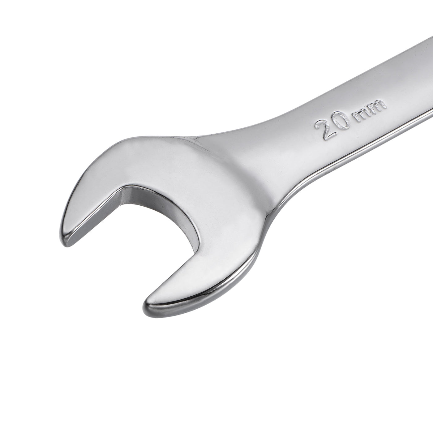 uxcell Uxcell Metric 20mm 12-Point Box Open End Combination Wrench Chrome Finish, Cr-V