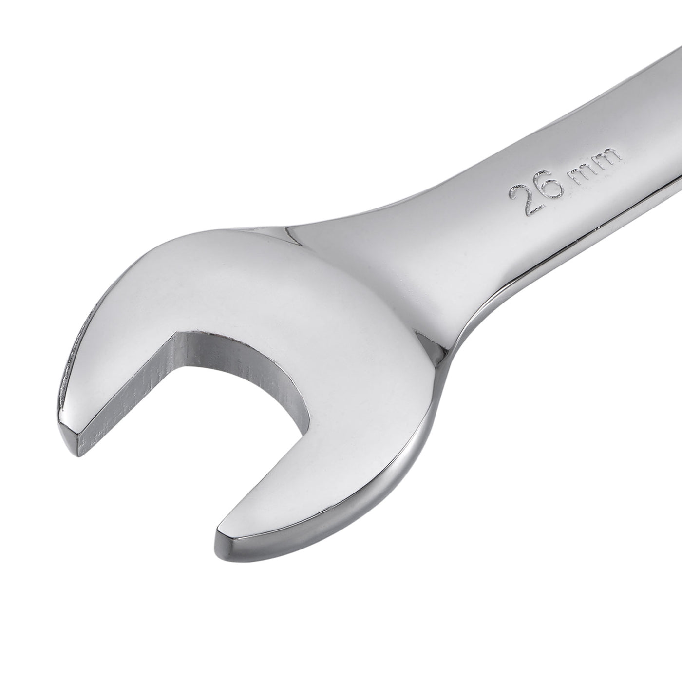 uxcell Uxcell Metric 26mm 12-Point Box Open End Combination Wrench Chrome Finish, Cr-V