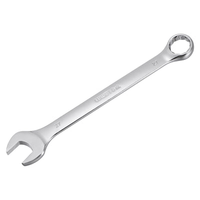 Harfington Uxcell Metric 27mm 12-Point Box Open End Combination Wrench Chrome Finish, Cr-V