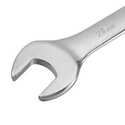 Harfington Uxcell Metric 29mm 12-Point Box Open End Combination Wrench Chrome Finish, Cr-V