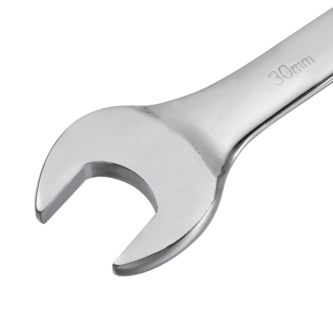 uxcell Uxcell Metric 30mm 12-Point Box Open End Combination Wrench Chrome Finish, Cr-V