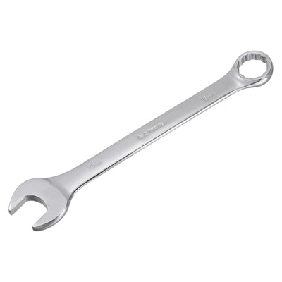 Harfington Uxcell Metric 30mm 12-Point Box Open End Combination Wrench Chrome Finish, Cr-V