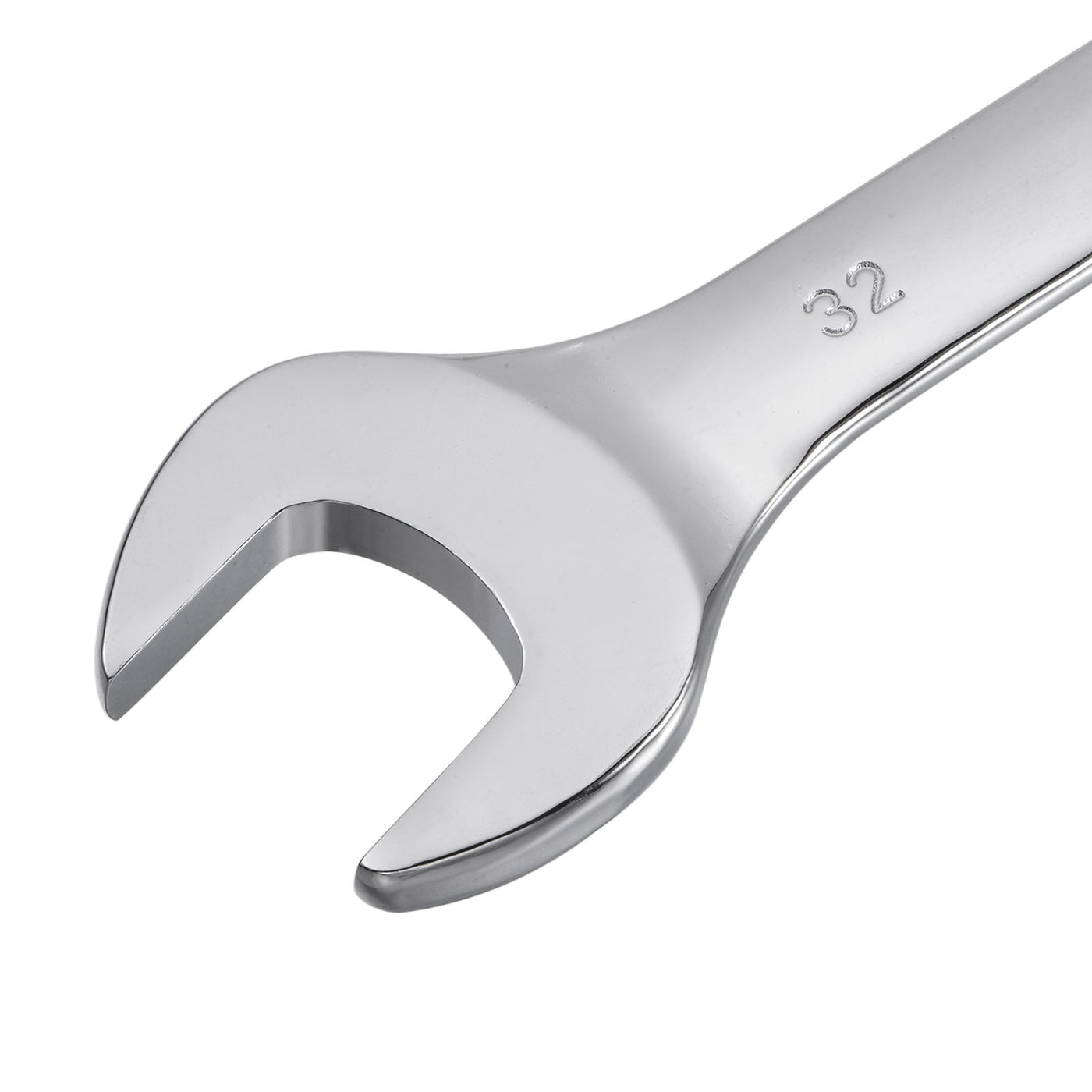 uxcell Uxcell Metric 32mm 12-Point Box Open End Combination Wrench Chrome Finish, Cr-V