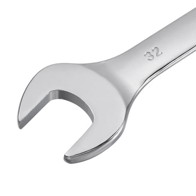 Harfington Uxcell Metric 32mm 12-Point Box Open End Combination Wrench Chrome Finish, Cr-V