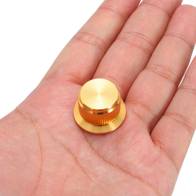 Harfington Aluminium Potentiometer Knobs Control Knob 24mm for Guitar Amplifier Gold 4PCS