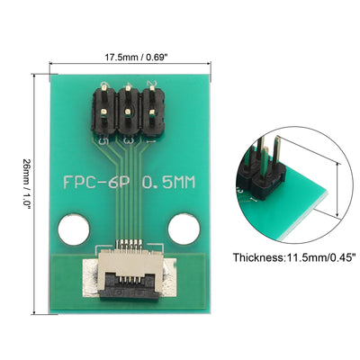 Harfington FFC FPC Connector Board 5 Pin 0.5mm 2.54mm auf 1.0mm 2.54mm PCB Konverterplatine für LCD-TVs/Digitalkameras/Laptops