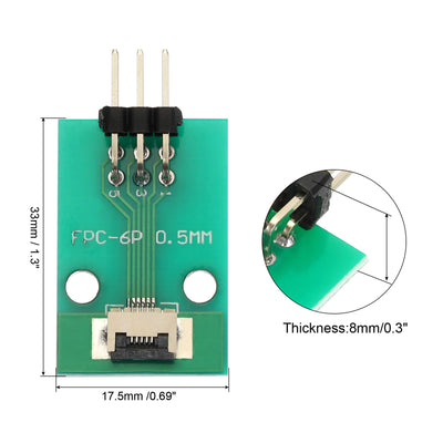 Harfington FFC FPC Connector Board 5 Pin 0.5mm 2.54mm to 1.0mm 2.54mm PCB Converter Board for DVD TV/Digital Cameras/Laptops