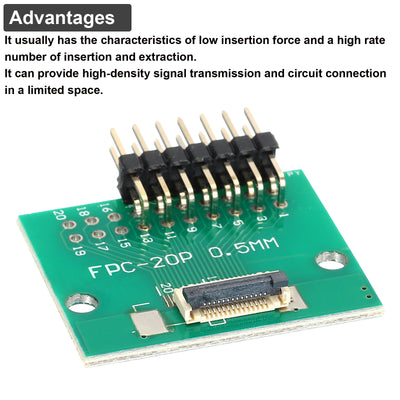 Harfington FFC FPC Connector Board 14 Pin 0.5mm 2.54mm to 1.0mm 2.54mm PCB Converter Board for DVD TV/Digital Cameras/Laptops