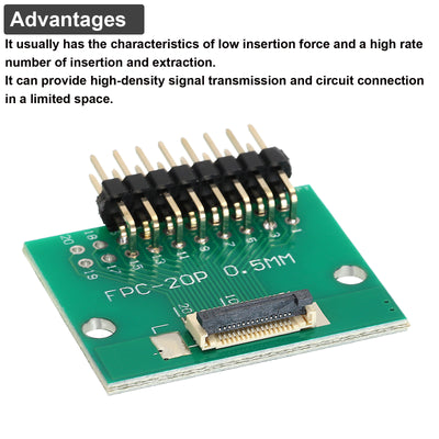 Harfington FFC FPC Connector Board 16 Pin 0.5mm 2.54mm to 1.0mm 2.54mm PCB Converter Board for DVD TV/Digitalkameras/Laptops