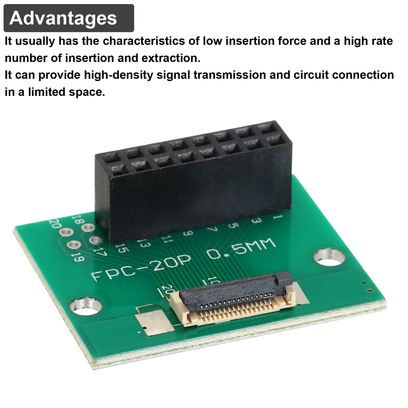 Harfington FFC FPC Connector Board 16 Pin 0.5mm 2.54mm to 1.0mm 2.54mm PCB Converter Board for DVD Player/Digital Cameras/Laptops